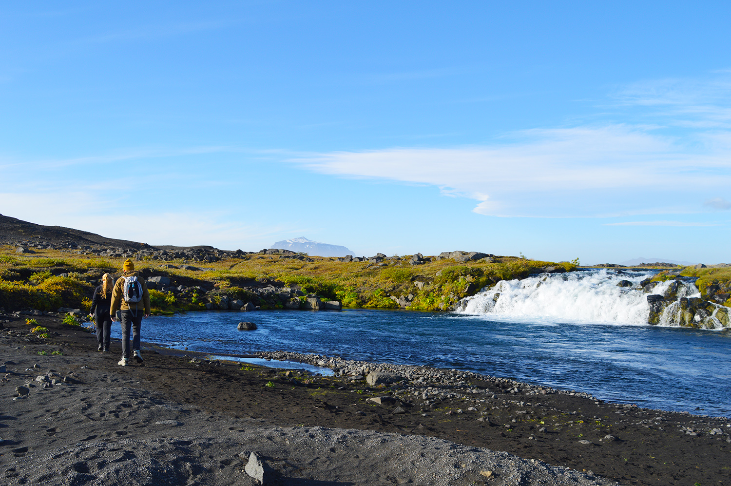 Daan on his way to fill his drinking bottle with lava filtered Icelandic water © Coupleofmen.com