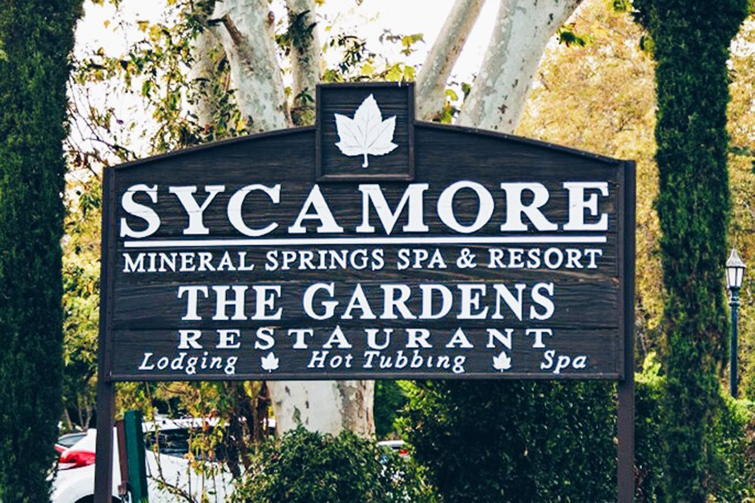 Sycamore The Mineral Springs Resort Spa San Louis Obispo Sign
