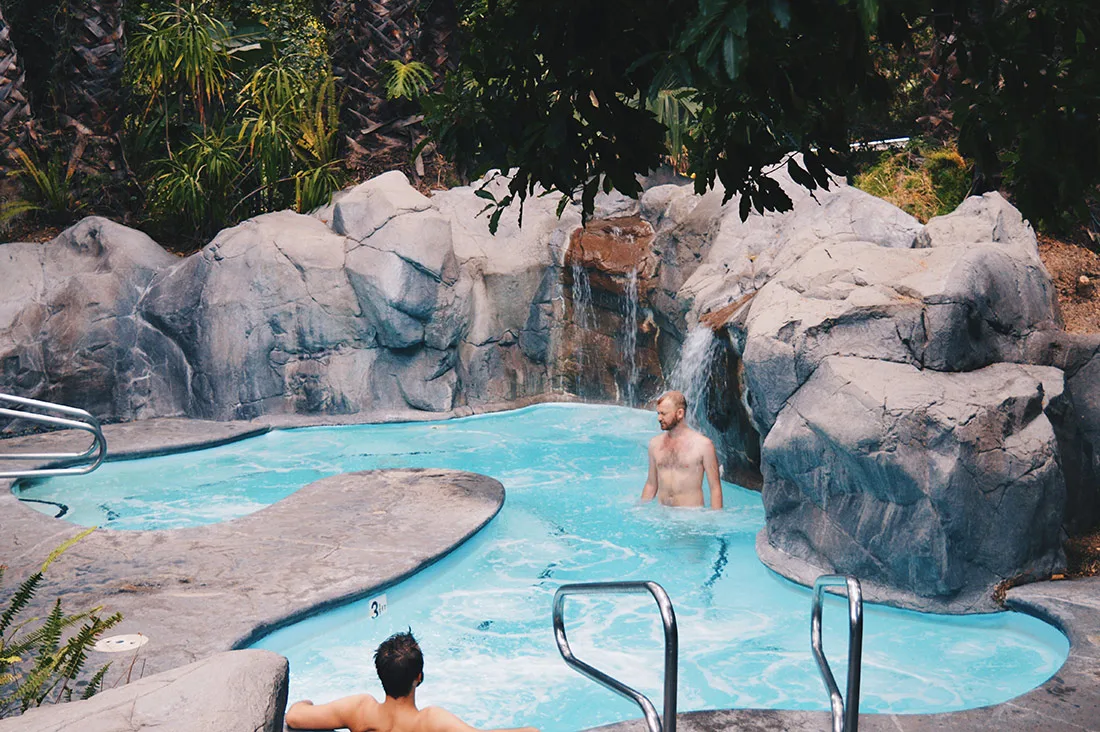 Private Pool Lagoon at Entrance Gate of The Mineral Springs Resort Spa San Louis Obispo © CoupleofMen.com