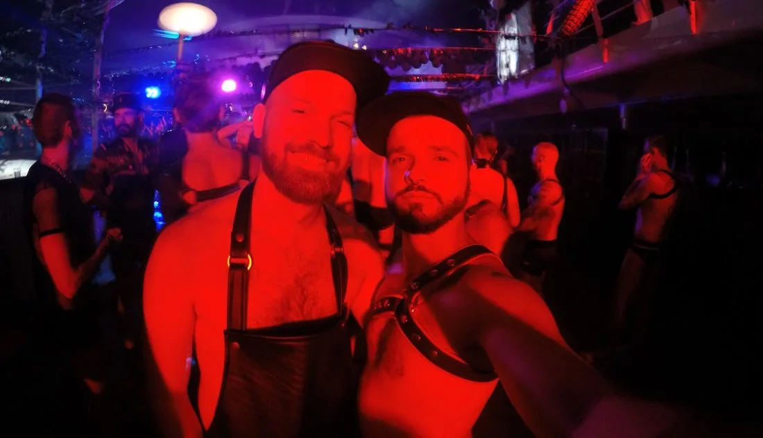 Fetish Party Selfie | Gay Couple Travel Diary The Cruise by La Demence © CoupleofMen.com