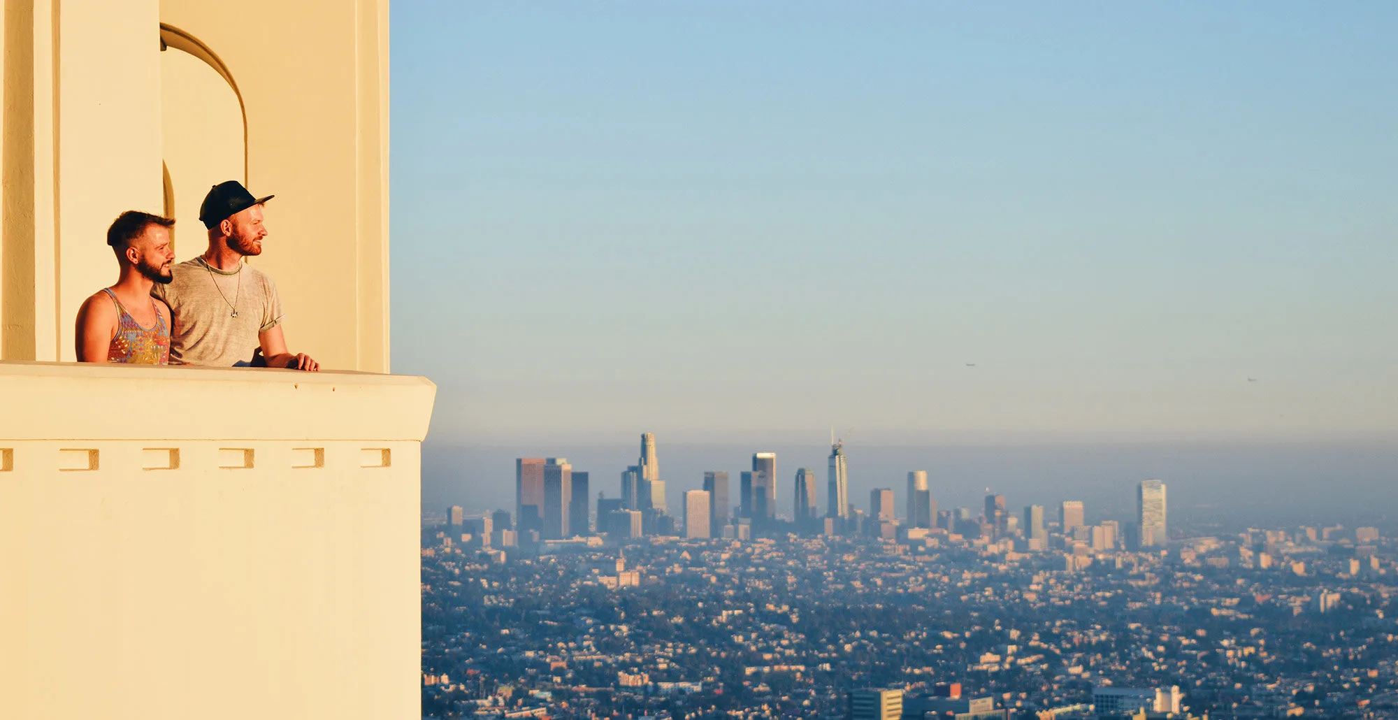 Sunset over L.A. at Griffith Observatory | Road Trip USA Highlights American South West © CoupleofMen.com 