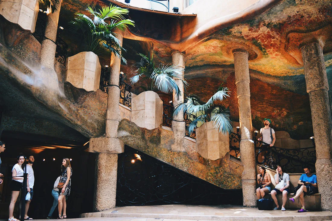 Stairways at the backyard | Gay Travel Guide Gaudi Architecture Casa Mila La Pedrera © Coupleofmen.com.com