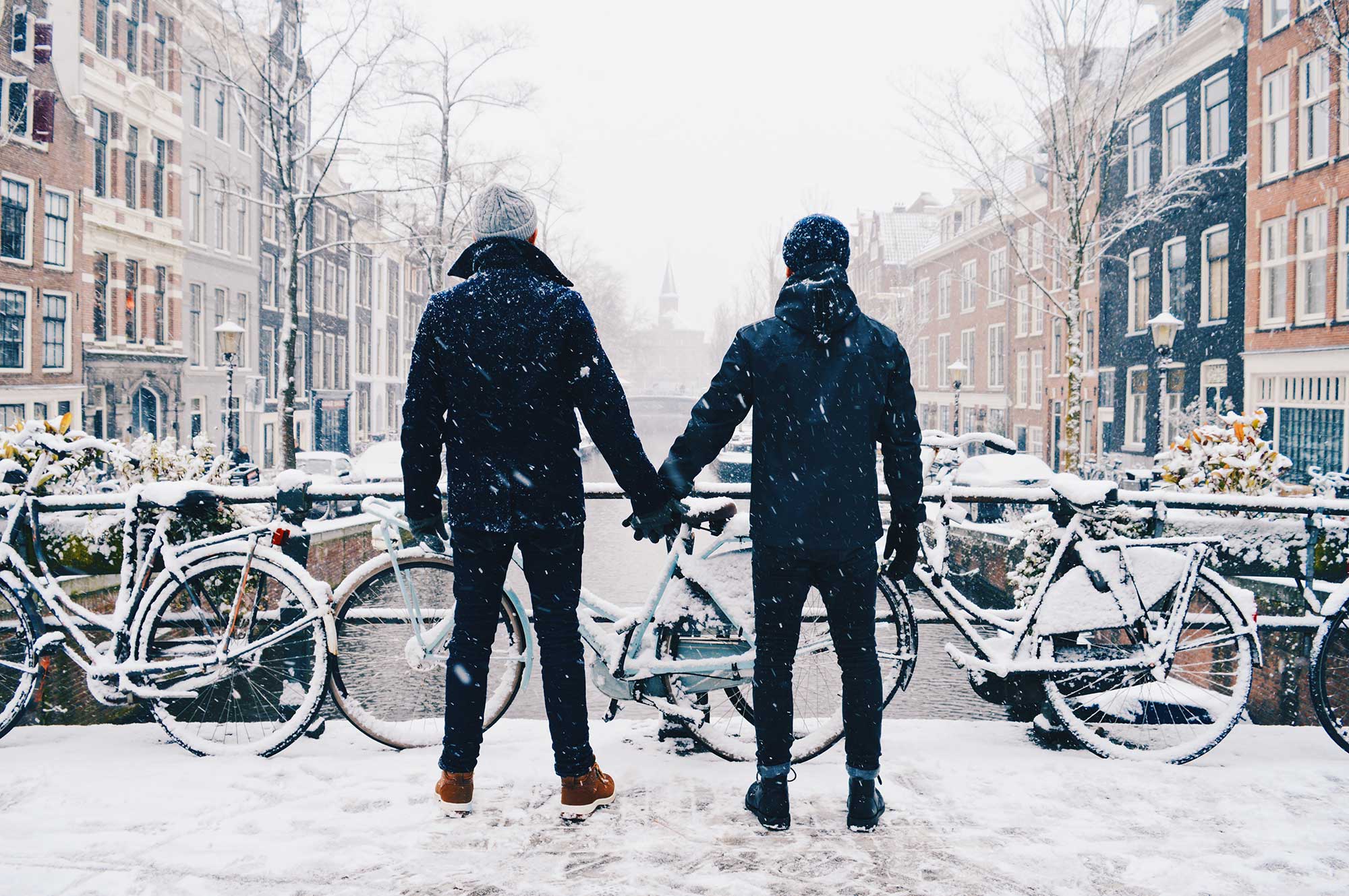 Snow in Amsterdam: Our Dutch Winter Day in the capital of The Netherlands | © CoupleofMen.com