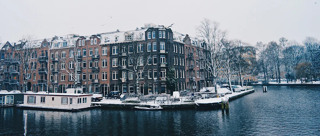 Snow in Amsterdam Dutch Winter Day Amsterdam Netherlands | © CoupleofMen.com