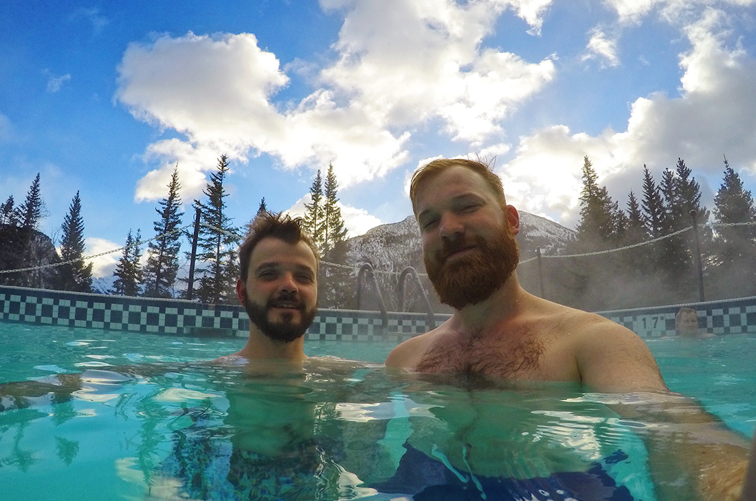 Outdoor Pool with Mountain View | Fairmont Banff Springs Castle Hotel Gay-Friendly © CoupleofMen.com