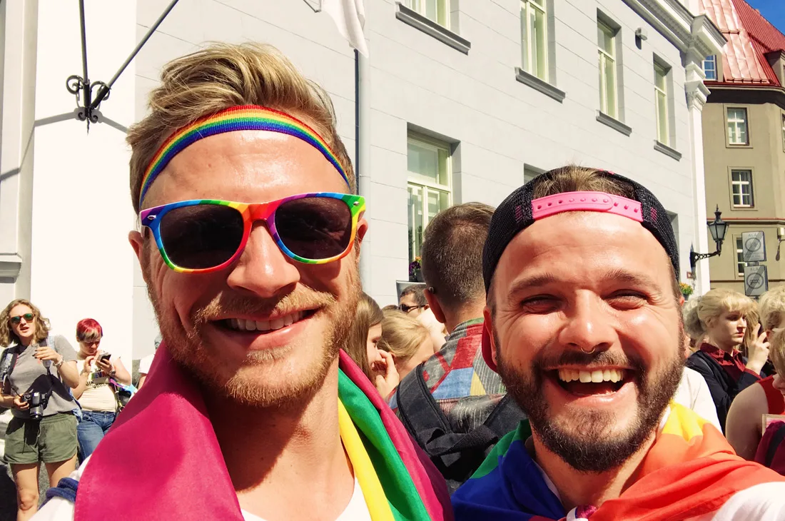 Karl & Sven happy to be part of it! | Baltic Pride 2017 Tallinn Best Powerful LGBTQ Photos © CoupleofMen.com
