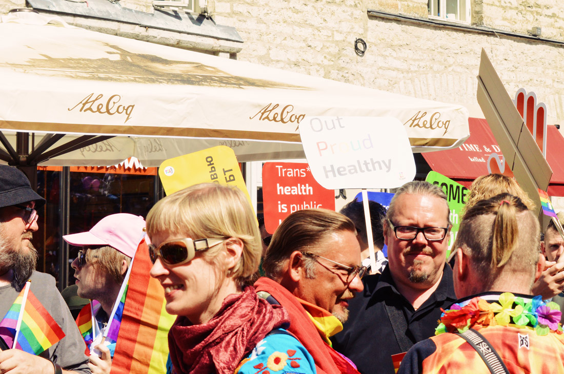 Dressed protesters along the Gay Pride Route | Baltic Pride 2017 Tallinn Best Powerful LGBTQ Photos © CoupleofMen.com
