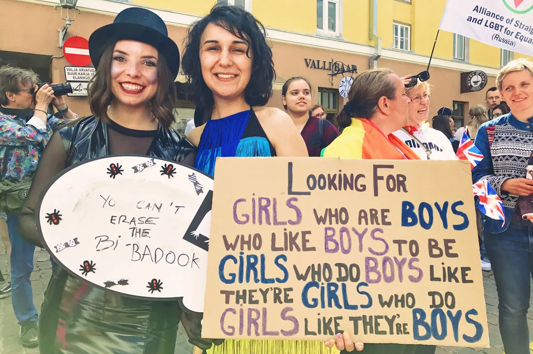 Girls who are boys who like boys to be girls... | Baltic Pride 2017 Tallinn Best Powerful LGBTQ Photos © CoupleofMen.com