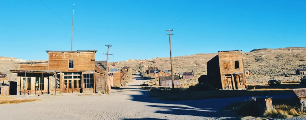 Main Street of Wild West's Gold Town | Ghost Town Bodie State Historic Park California © CoupleofMen.com