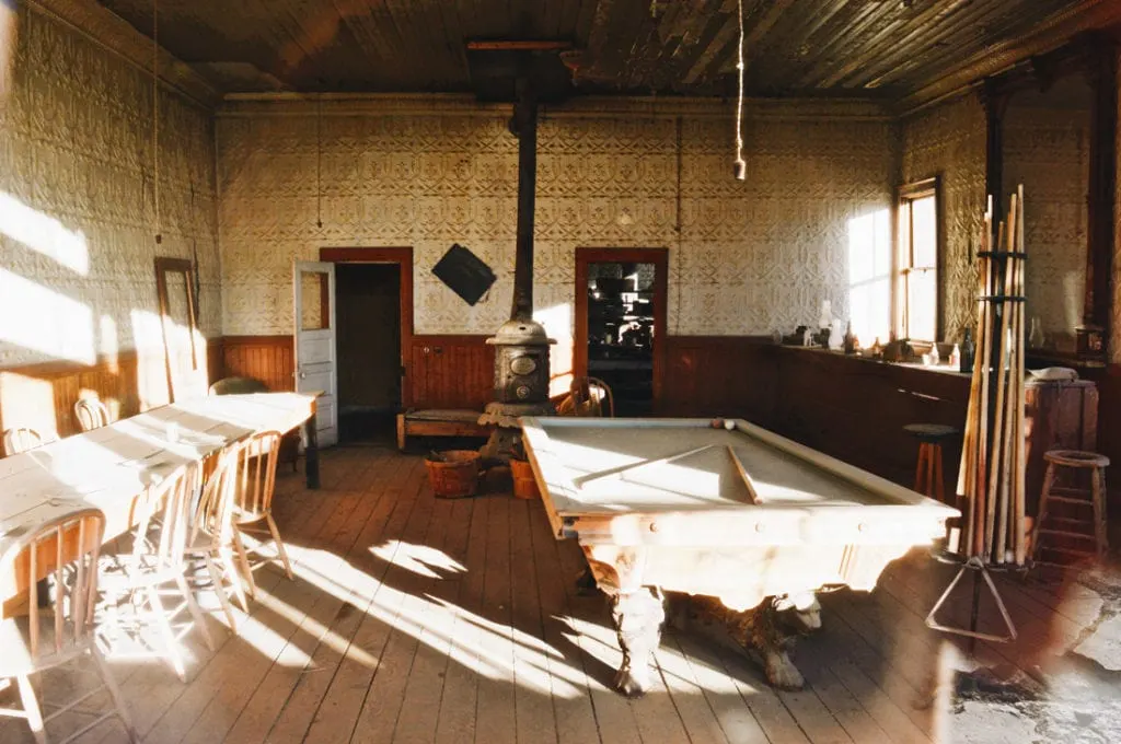 The Saloon in Bodie with billiard/pool table | Ghost Town Bodie State Historic Park California © CoupleofMen.com