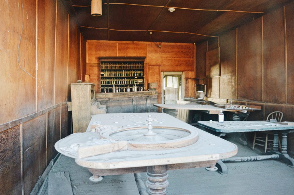 Second Saloon of Bodie with Roulette Table | Ghost Town Bodie State Historic Park California © CoupleofMen.com