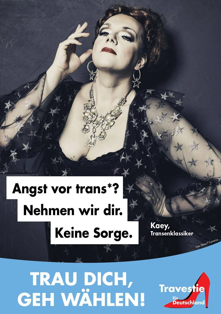 Drag Queen German Elections 2017 Travesty for Germany Drag Election Posters