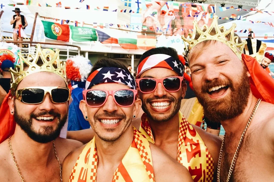 Gay Travel Blogger TwoBadTourists and Coupleofmen Where are you from Party The Cruise 2017 © CoupleofMen.com together Gay Travel Blogger TwoBadTourists