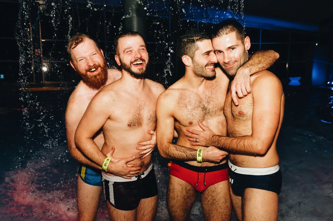 Water Fun with Nomadic Boys and Couple of Men | Whistler Pride 2018 Gay Ski Week © Steve Polyak