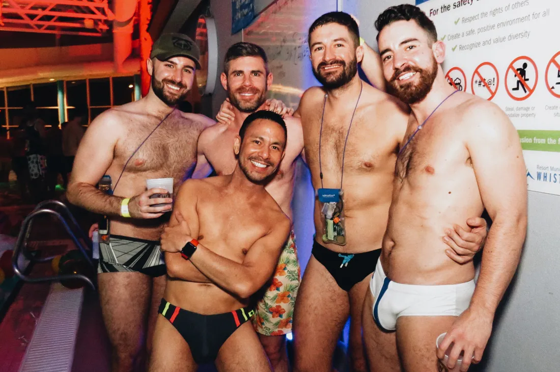 Don't forget to put the Splash Pool Party on your Whistler Pride bucket list | Whistler Pride 2018 Gay Ski Week © Steve Polyak
