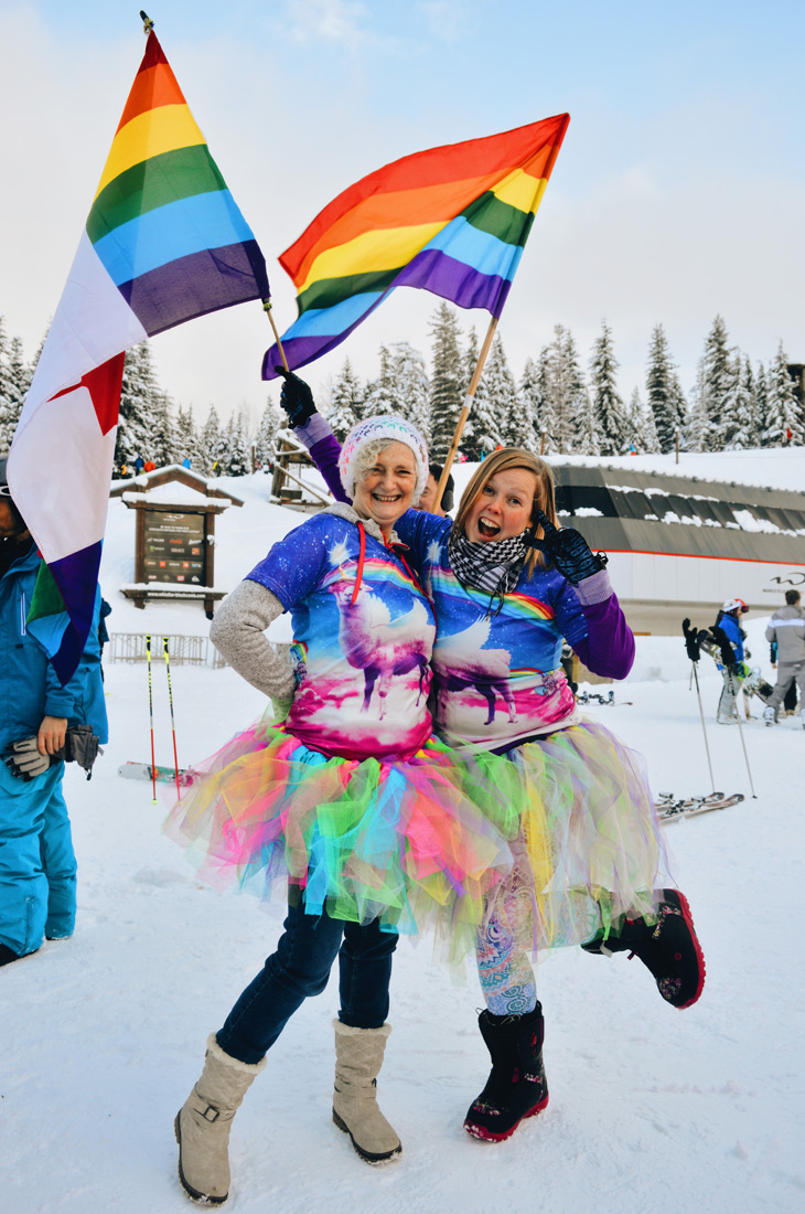 Unicorns, Rainbow flags and Canadian Pride | Whistler Pride 2018 Gay Ski Week © Coupleofmen.com