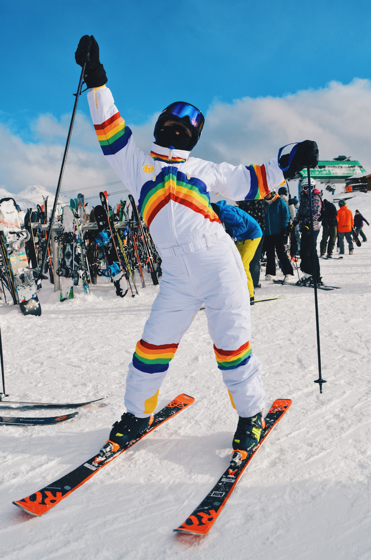 Rainbow Costumes for Whistler Pride 2018 Gay Ski Week © Coupleofmen.com