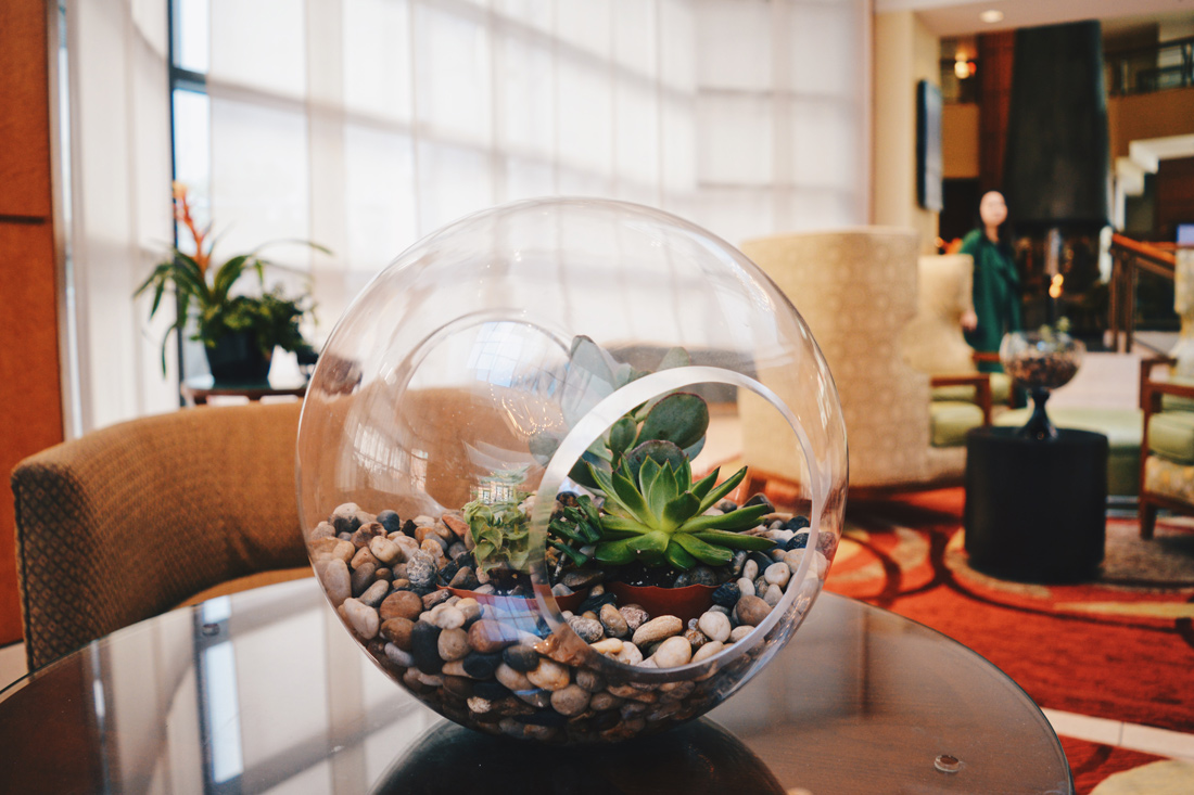 Interior with style and lots of plants | Marriott Downtown Toronto Eaton Centre © Coupleofmen.com