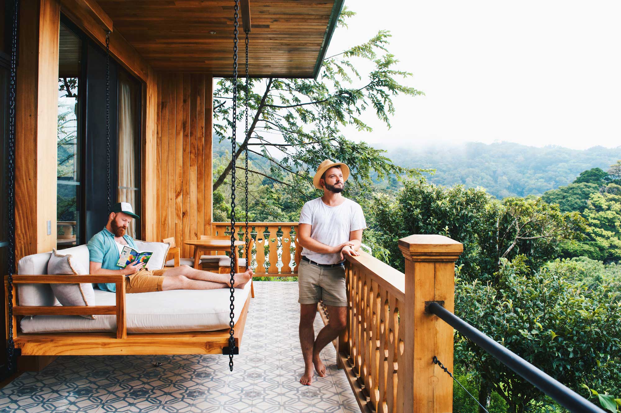 Gay Travel Journal Costa Rica Gay Travel Guides 2018 Enjoying the view over the cloud forest Monteverde | Exploring Gay-friendly Costa Rica hand-in-hand together © Coupleofmen.com