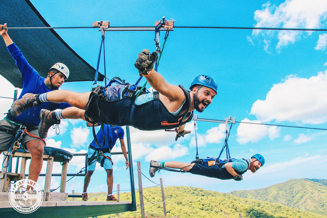 Gay Travel Journal Costa Rica And here we fly away like Superman at Diamante Eco Adventure Park | Gay-friendly Costa Rica © Coupleofmen.com
