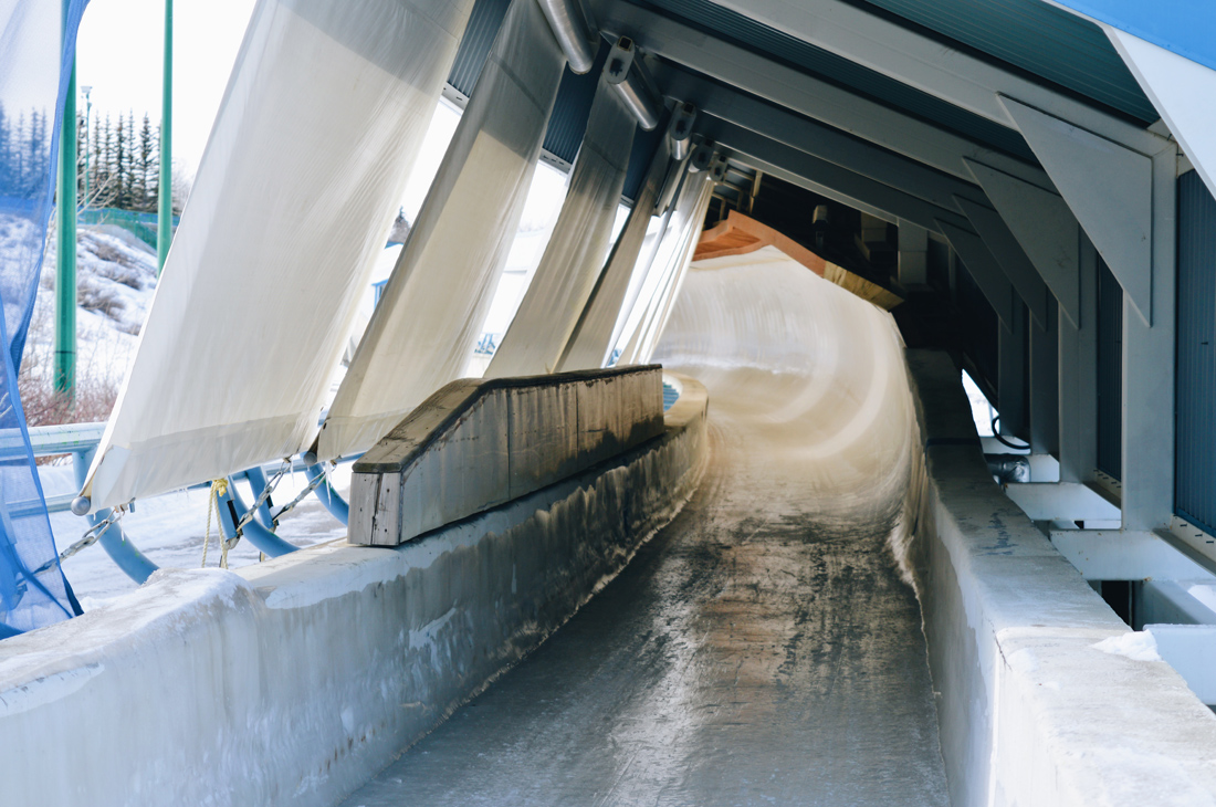 The Olympic Bobsleigh & Luge Track at Winsport | Winter Road Trip Alberta Highlights Canadian Rocky Mountains © Coupleofmen.com