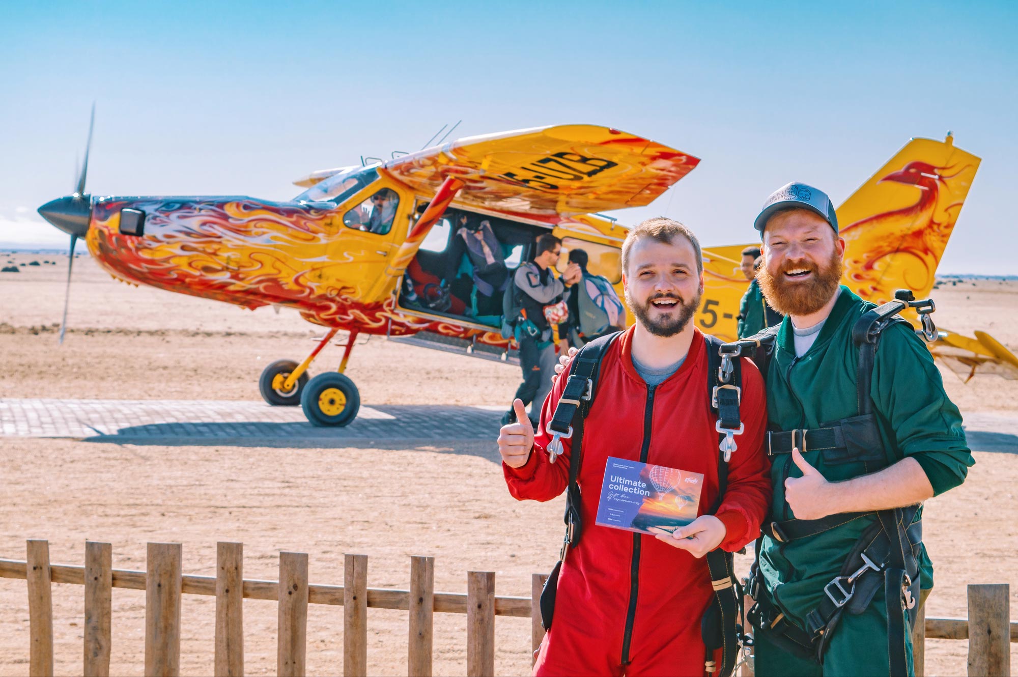 Pure adrenaline! SkyDiving in Namibia over the Dessert in Africa