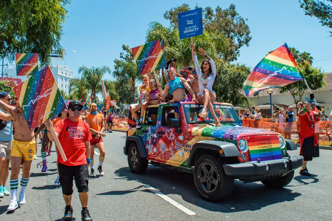 Can it get even more Rainbow colored? YES PLEASE! Seen during Los Angeles Pride 2019 © Coupleofmen.com