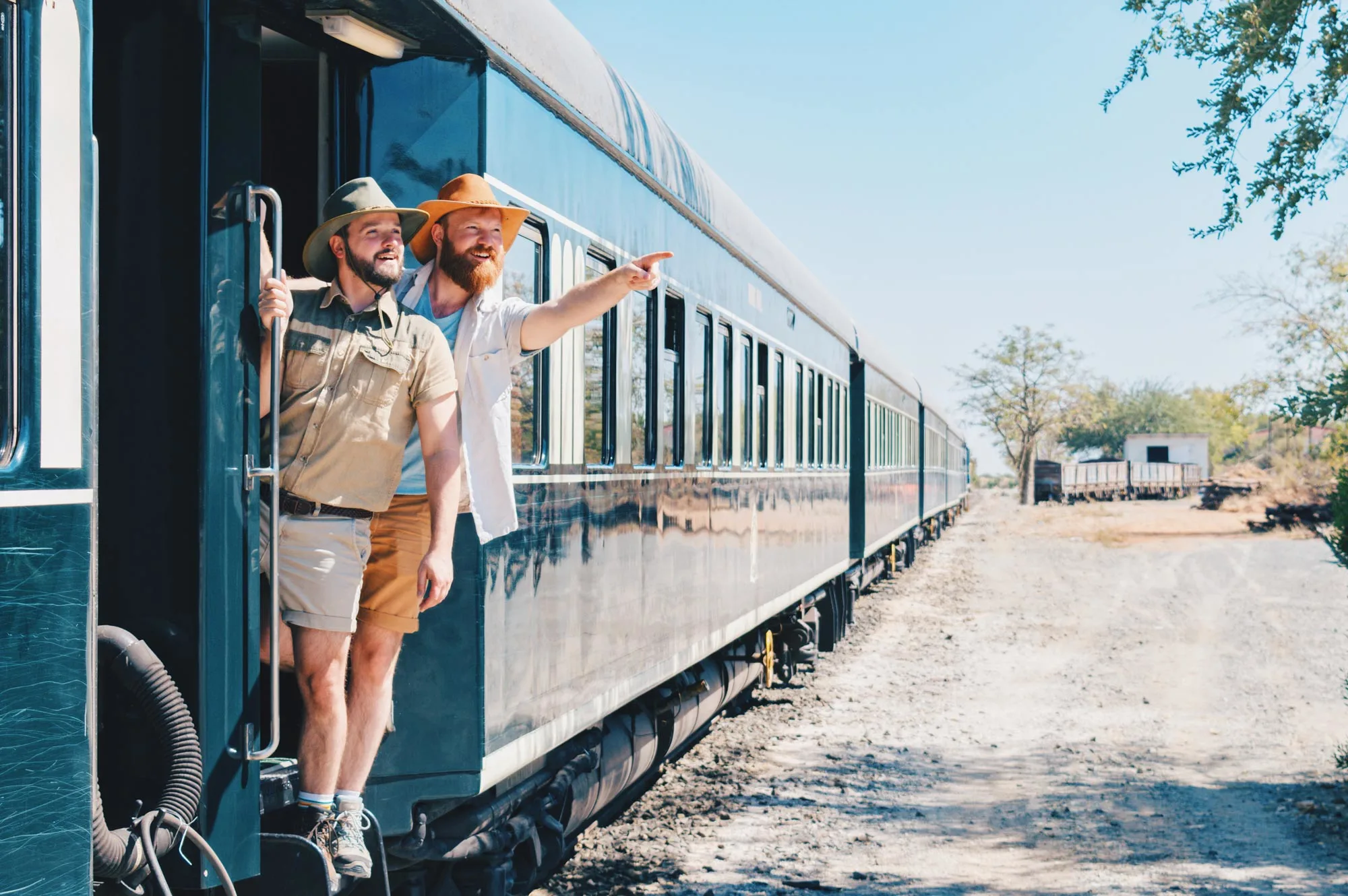 Southern Africa Train Safari Experiencing Africa through a gay couple of men's eyes from a luxury train perspective © Coupleofmen.com