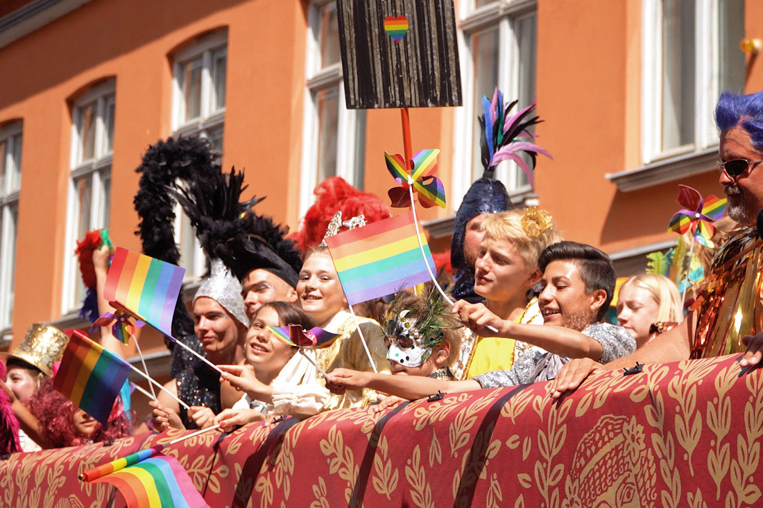 Gay Pride Malmö 2019 Laughing, dancing, celebrating together - All generations of LGBTQ+ and allies united © Coupleofmen.com