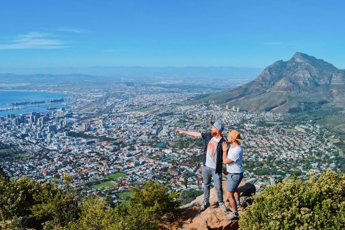 Gay Couple City Trip Cape Town Isn't that a stunning view from Lion's Head viewing platform © Coupleofmen.com