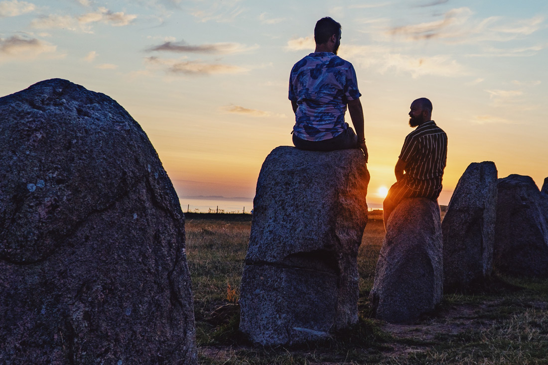 Gay Summer Road Trip Skåne Just another amazing sunset in South Sweden, this time at Ales Stenar Stone Ship © Coupleofmen.com