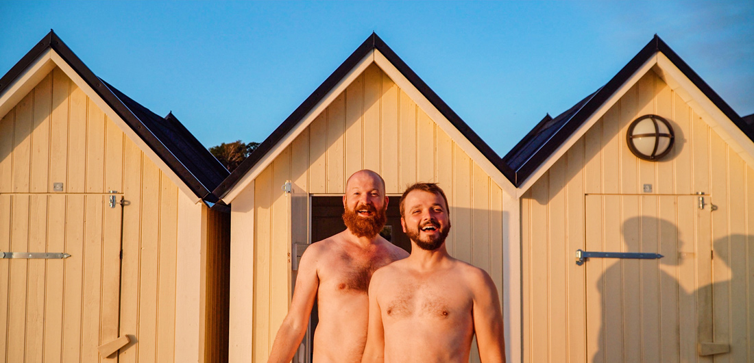 Gay Summer Road Trip Skåne Tadaaaa - Getting changed in this cute little Swedish cabins at the Swedish sauna Pålsjöbaden © Coupleofmen.com