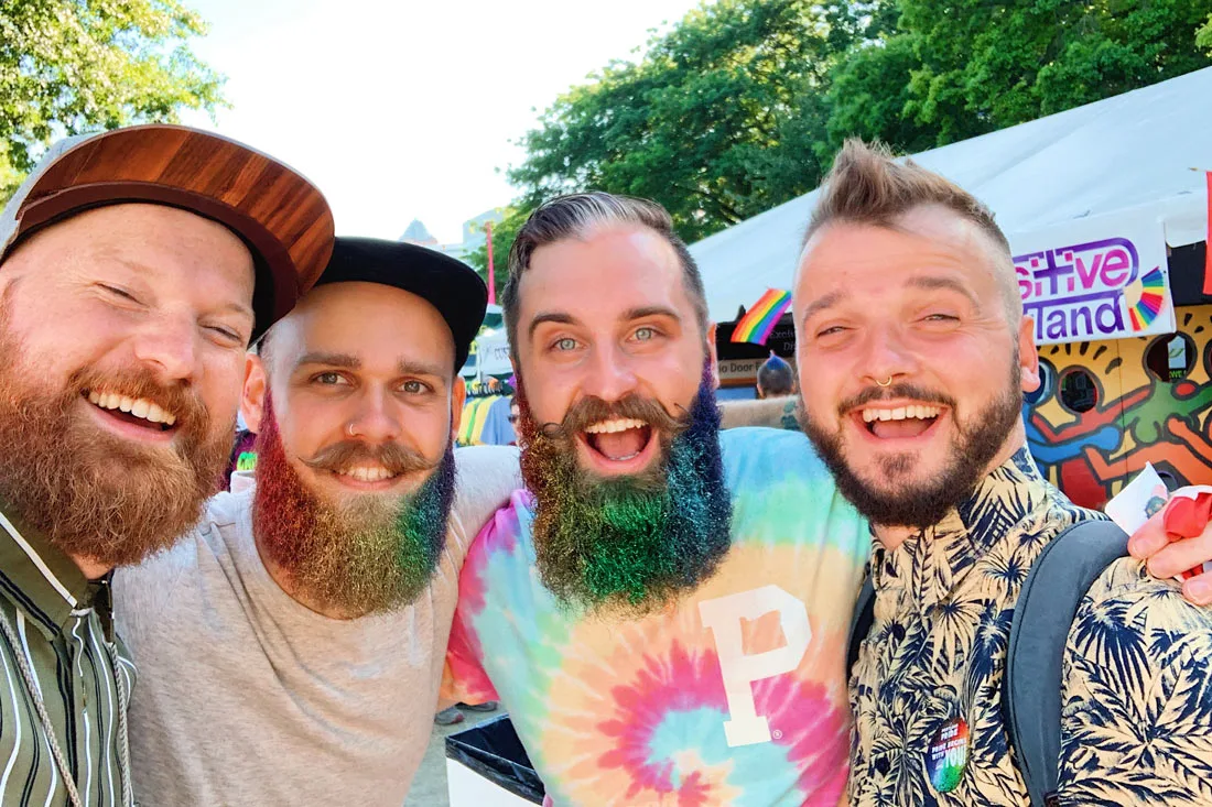 Home in Portland, we met the two guys behind @thegaybeards and no, they are not a couple! © Coupleofmen.com