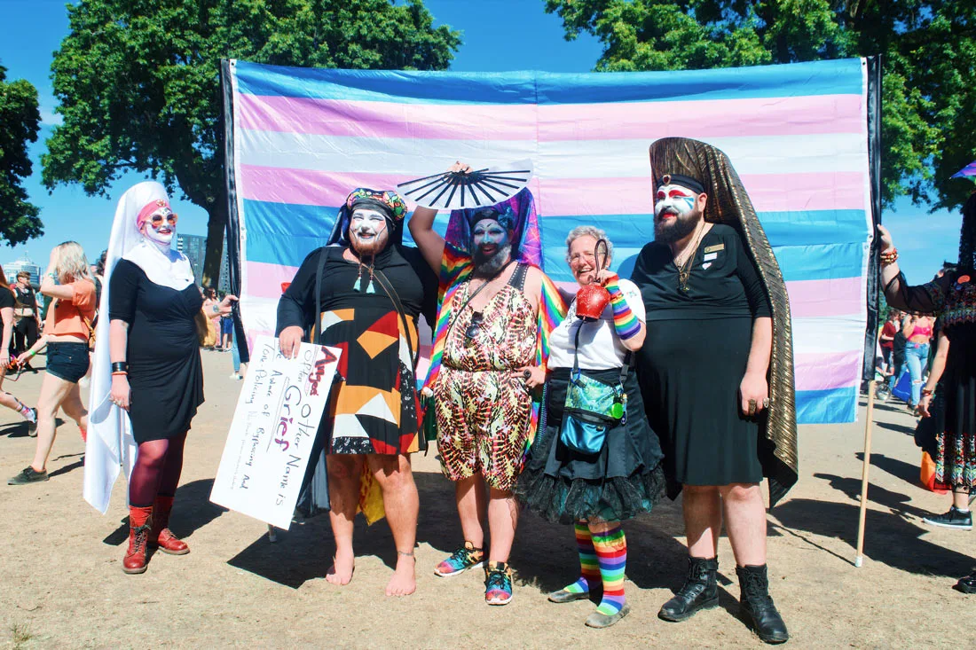 Sisters of Perpetual Indulgence during Portland Trans Pride March © Coupleofmen.com