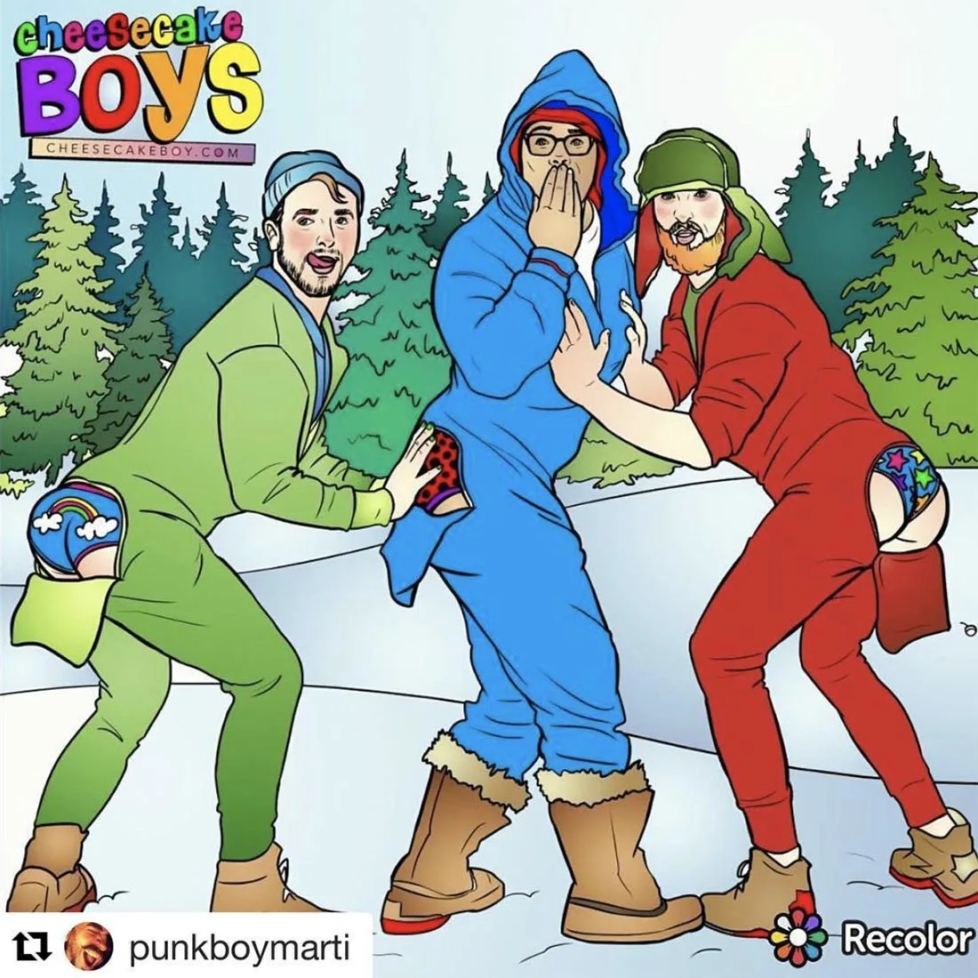 Painted in versin of Paulyworld's coloring pages - Gay Artwork on Instagram