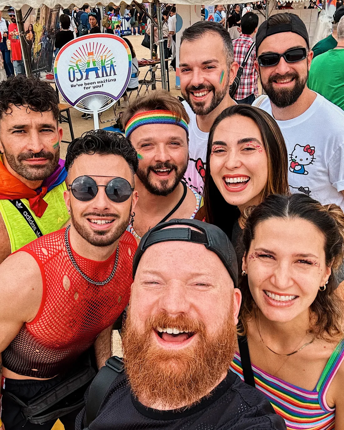 Selfie with itsvabene, Sion and other LGBTQ+ travel bloggers © Coupleofmen.com