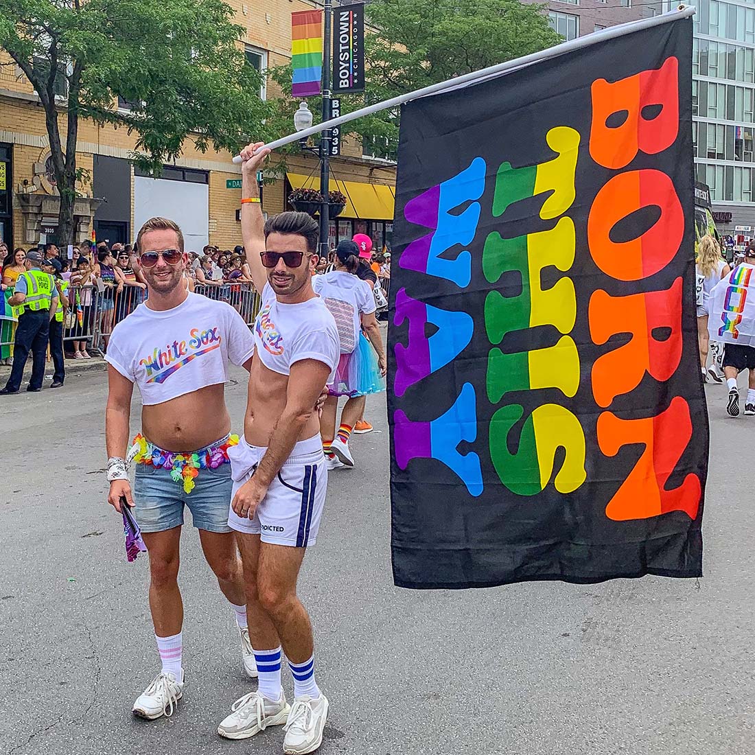 Born this way - The Globetrotter Guys walking a pride parade