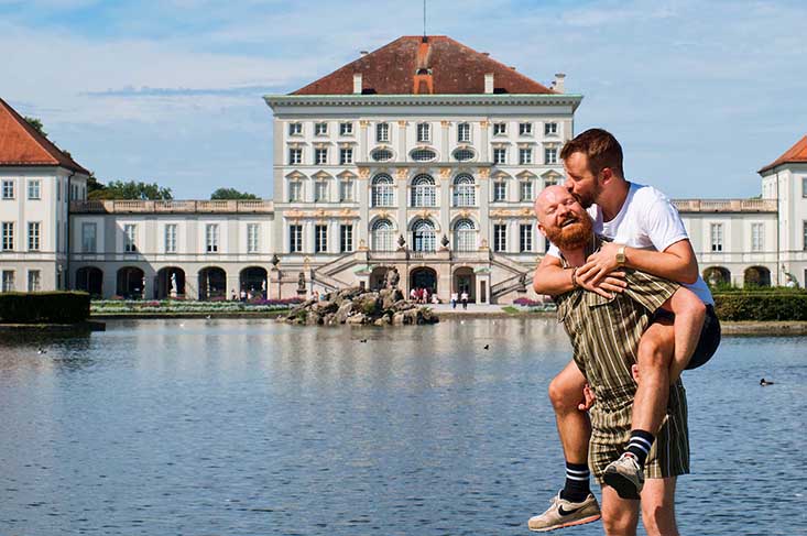Nymphenburg Palace with Karl and Daan's Gay Couple Summer Fun © Coupleofmen.com