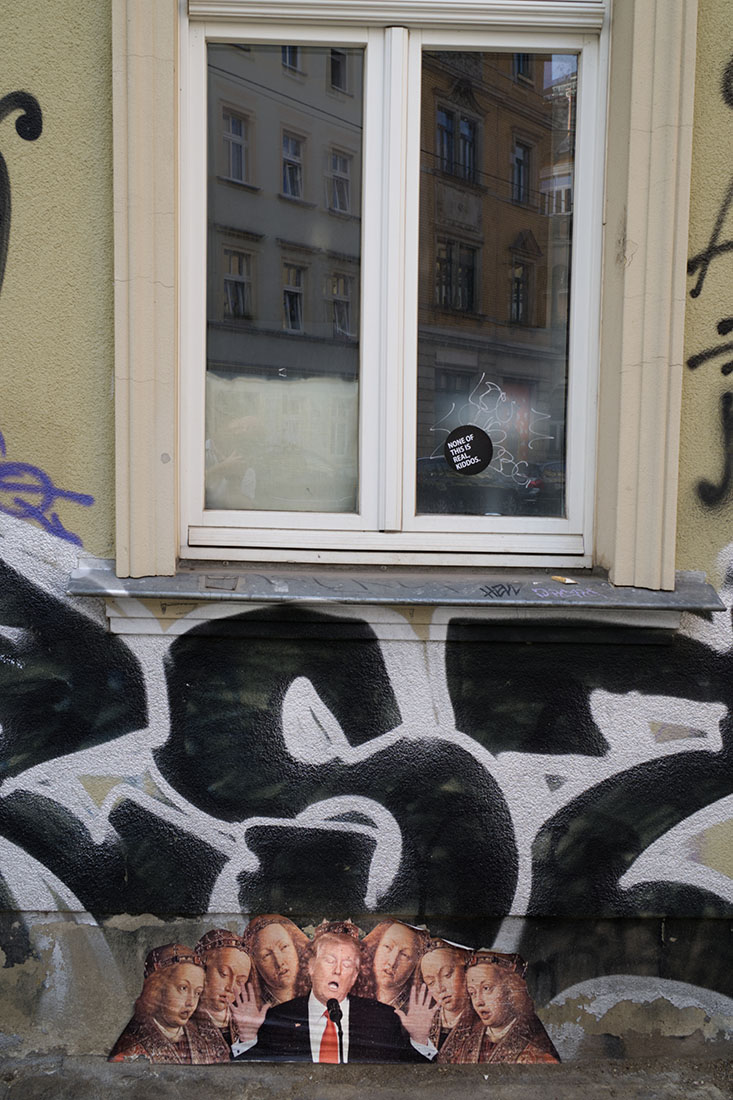Street art in the alternative part of Dresden teasing Donald Trump © Coupleofmen.com
