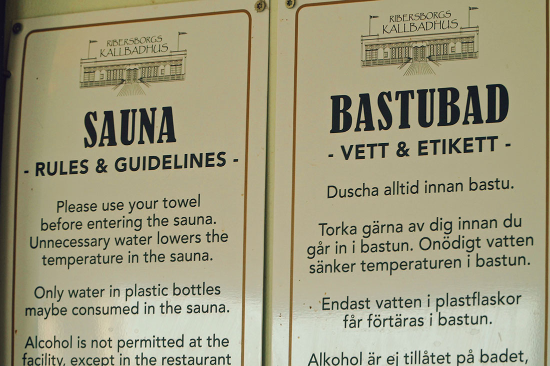 For everyone to read before entering Ribersborgs Kallbadhus gay-friendly sauna in Malmö - The house rules and guidelines © Coupleofmen.com