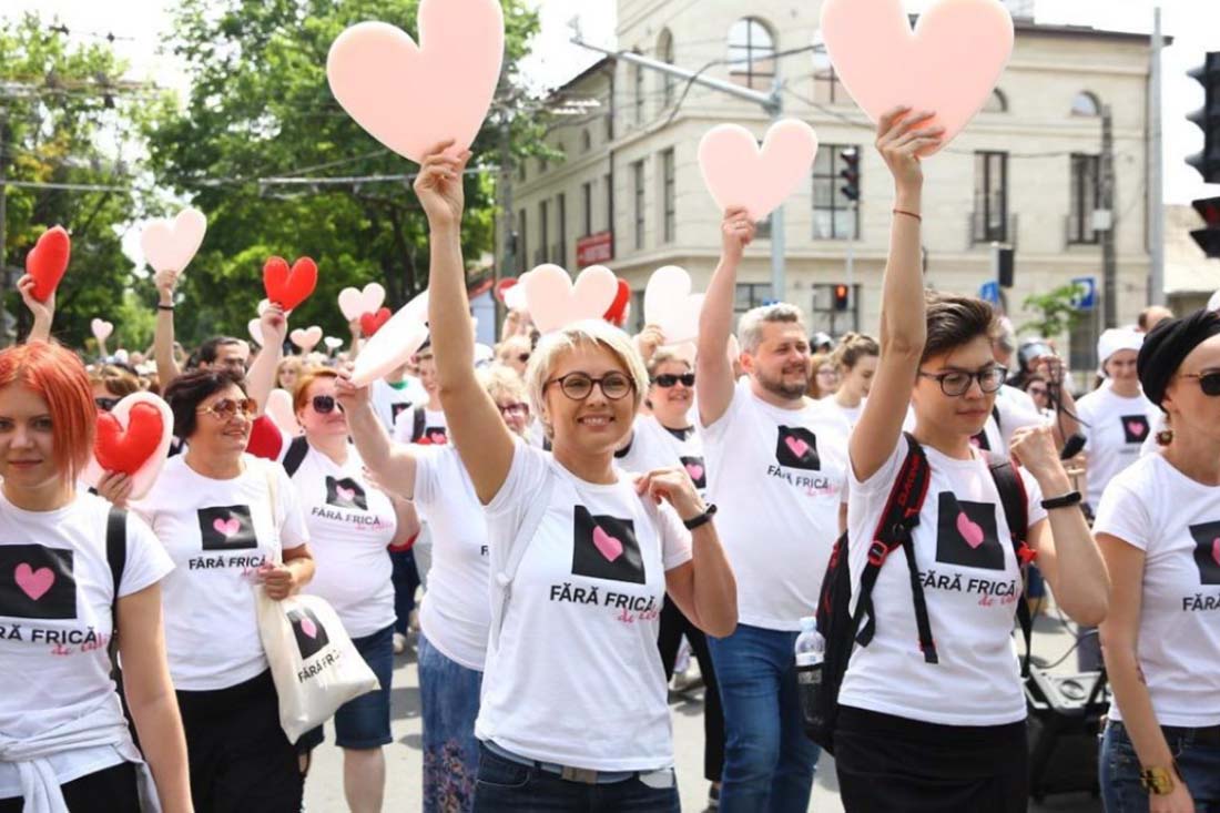 Pride in Moldova with pink hearts in Moldova © GENDERDOC-M Information Centre | LGBTQ+ rights Moldova 2025