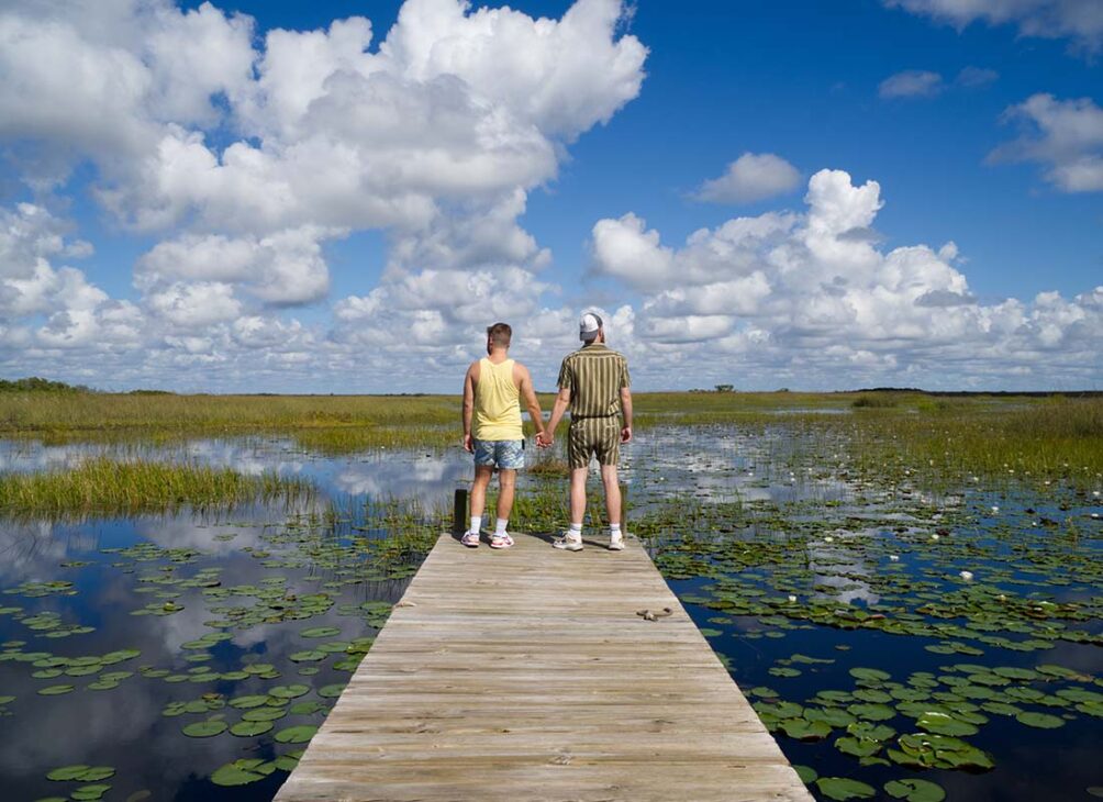 A couple of men in the Everglades © Coupleofmen.com