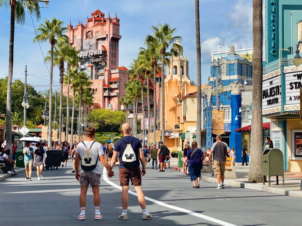 Hand in Hand in Disney's Hollywood Studios - Disney supporting LGBT Community with the new Disney Pride Collection © Coupleofmen.com