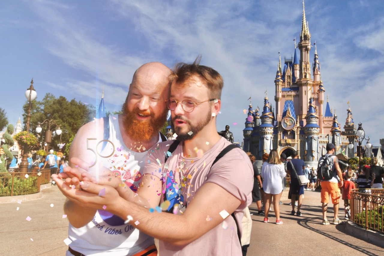 A gay couple exploring the world of Disney