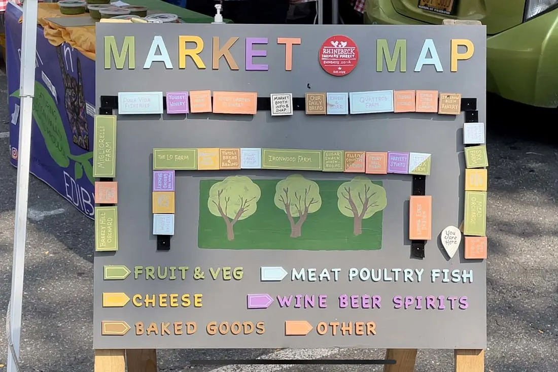 Market Map for a better overview at Rhinebeck Farmers' Market © Coupleofmen.com