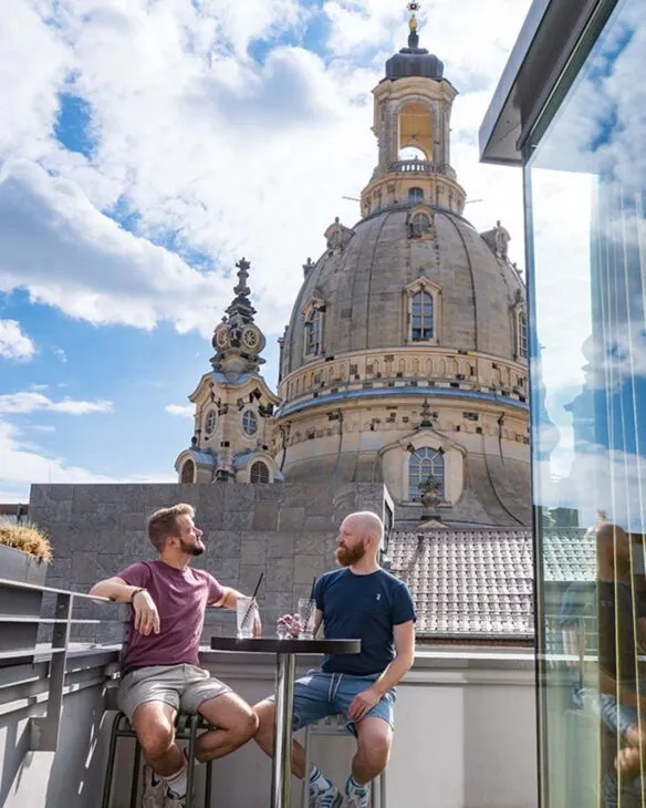 Rooftop terrace at the Vienna House QF Dresden Altstadt © Coupleofmen.com