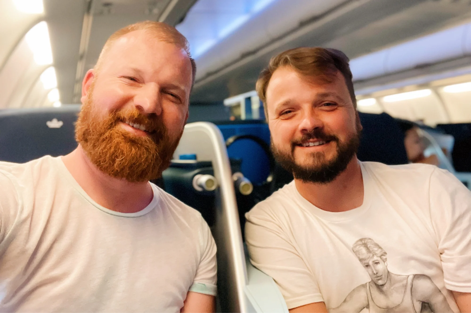 KLM Royal Dutch Airlines flight from Amsterdam to Miami | Gay Couple Flight Review © Coupleofmen.com