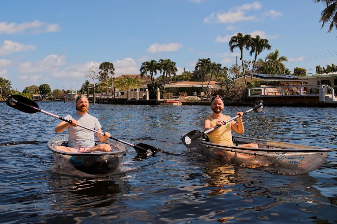 Kayaking around the Island City of Wilton Manors with "Get on the Waves" © Coupleofmen.com