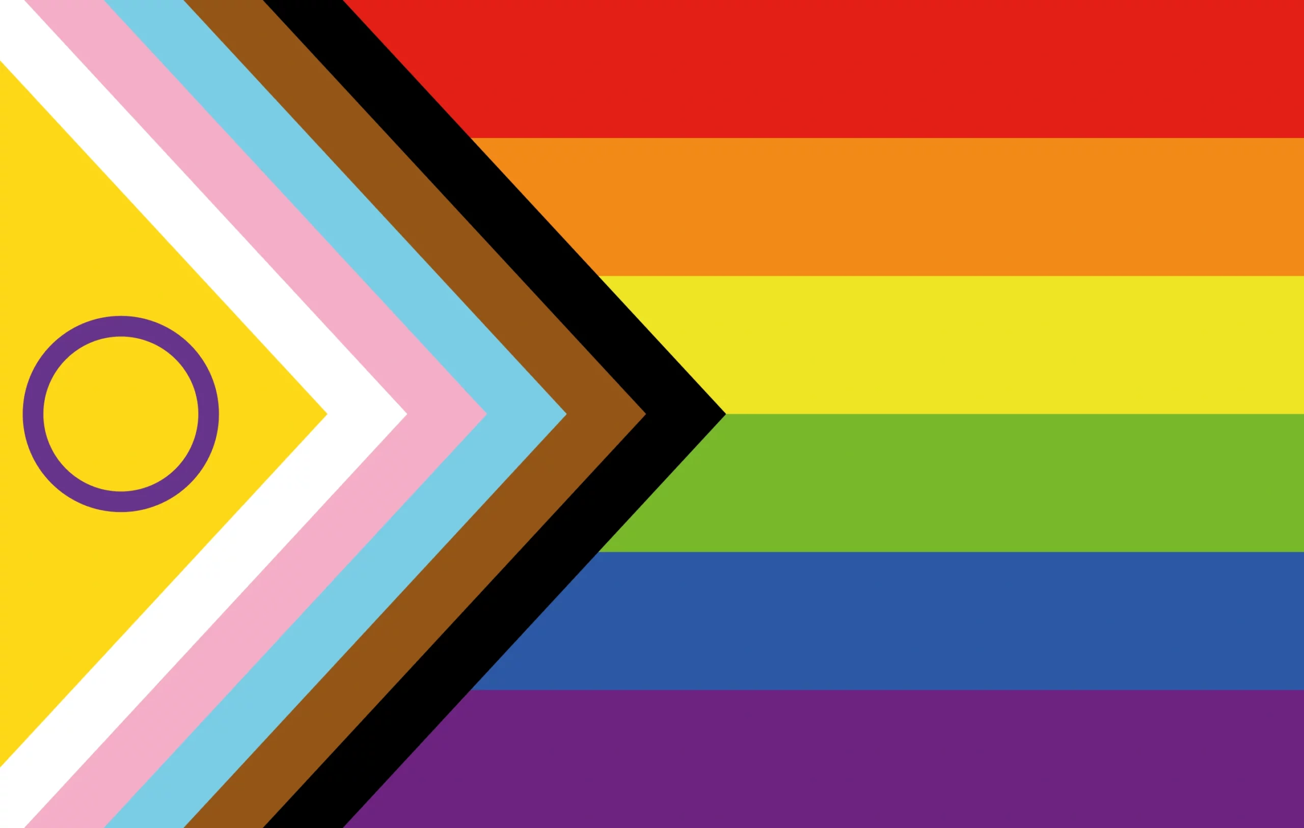 Intersex-inclusive LGBTQ+ Pride Flag from 2021