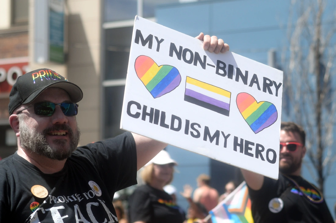 LGBTQ+: Non-Binary Pride Flag © Photo: Meg